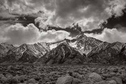 Made the day I went to experience the spot where Adams made “Mt Williamson and Late Afternoon Sun Beams”.  I do not want to imply this image in any way compares with his masterpiece.  Manzanar Japanese relocation camp north of Lone Pine, CA.