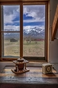 A slice of life in Manzanar internment camp where the United States government ordered more than 110,000 men, women, and children Japanese American citizens and resident Japanese aliens to be incarcerated in 1942. This pipestand and alarm clock conjurs just one of the stories.